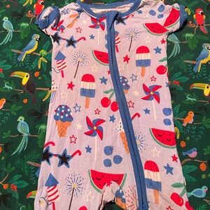 Little Sleepies Blue and Red Kids One Piece